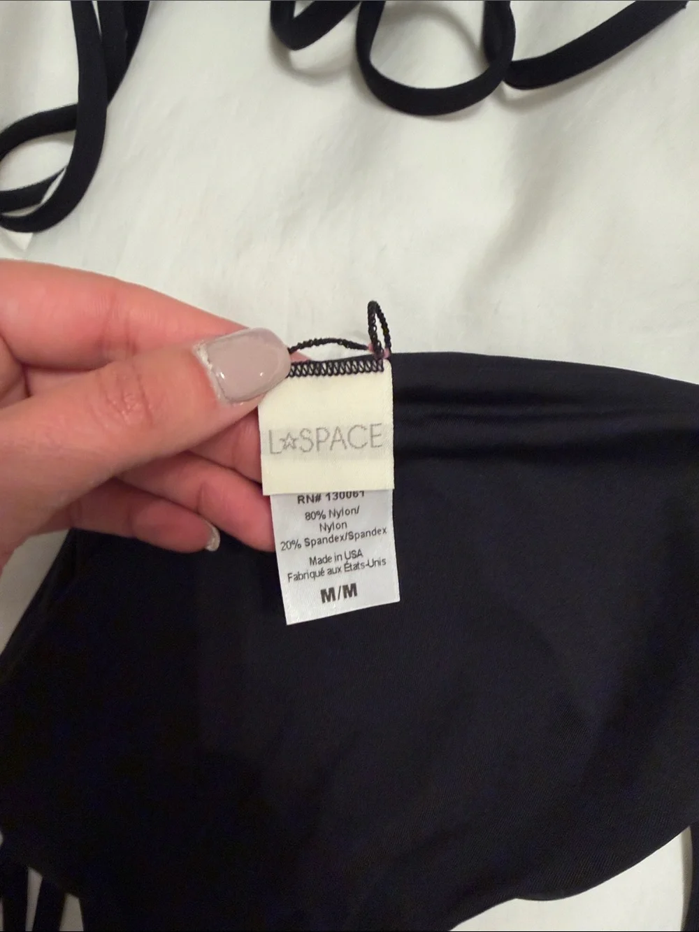 l*space Blue and Black Colorblock Two-Piece Bikini